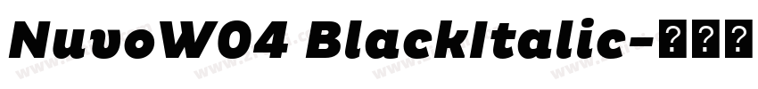 NuvoW04 BlackItalic字体转换 NuvoW04 BlackItalic字体转换